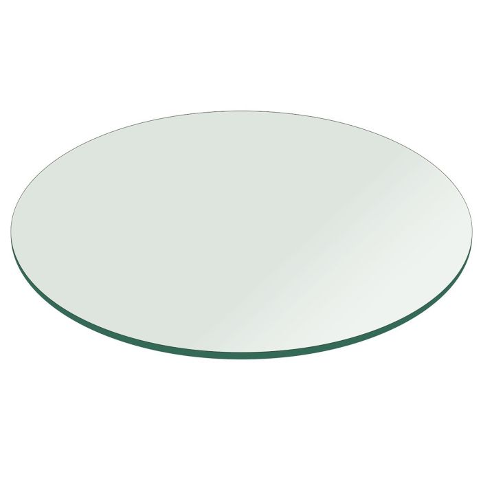 48 Inch Round Flat Polish Tempered, Round Glass Table Top 48